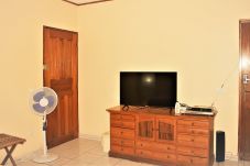 The living room / TV area in the bedroom