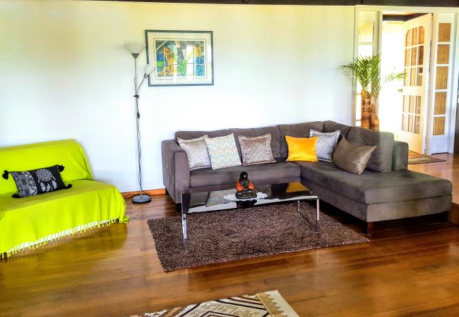 The furnished lounge area The living room