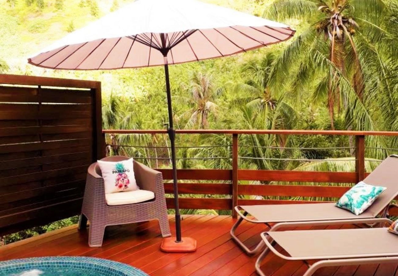 The terrace and  jacuzzi