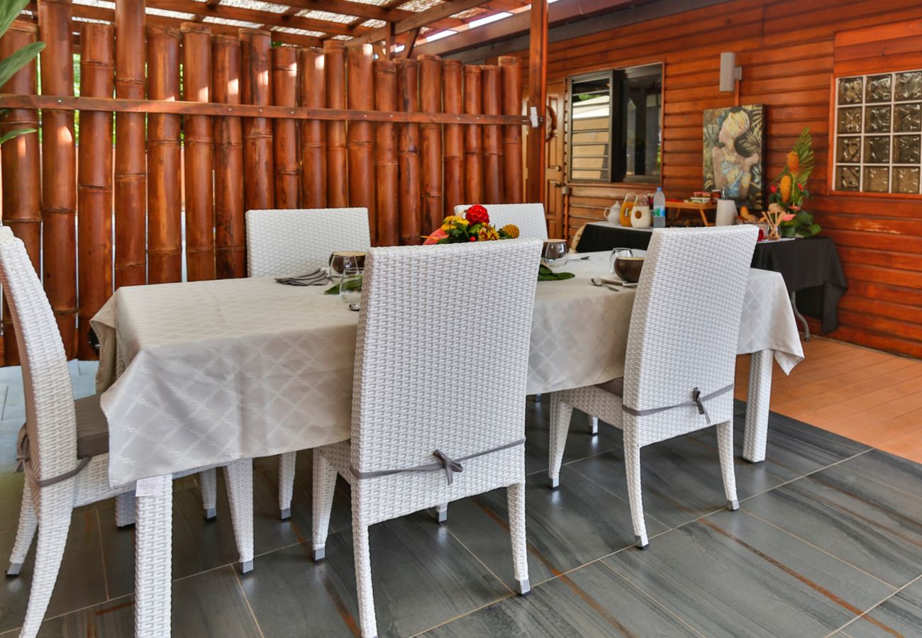 The dining area, on the terrace Dining room
