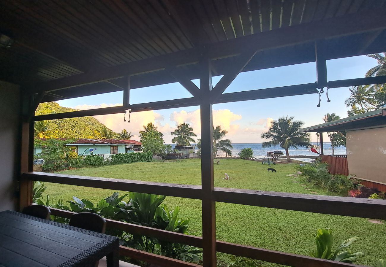 Vue de la terrasse Bungalow à Taiarapu-Ouest -  TAHITI ITI - Bungalow HAVAE